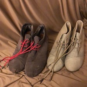 Toms Dessert Boots - 2 pair